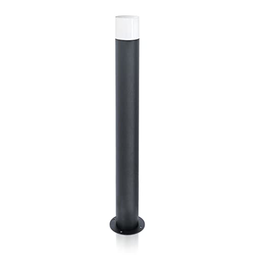 LED Universum - Wegeleuchte 80cm Rund Anthrazit aus Aluguss Außenleuchte witterungsbeständig für LED Leuchtmittel E27 Gartenleuchte IP44 von LED Universum