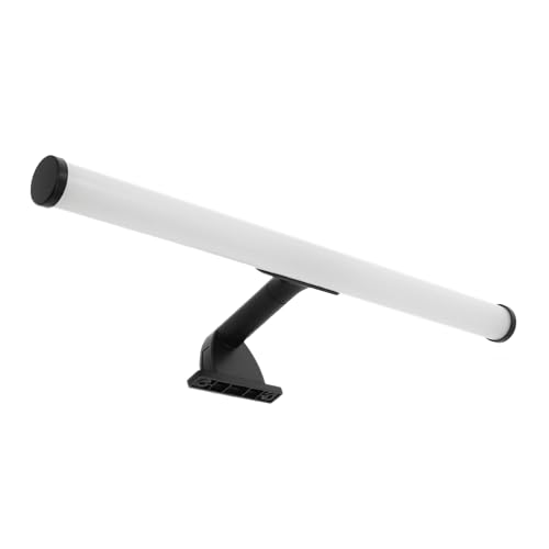 LED Universum - moderne LED Spiegelleuchte Salma 40cm schwarz rund 6W 750lm 4000K IP44 für Badezimmer, Spiegel oder als Bilderleuchte, Steck- Klemm- Wandmontage von LED Universum