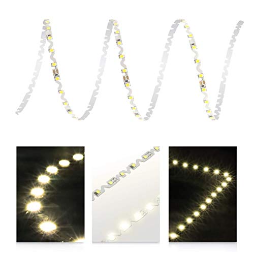 Premium 24V LED S-Shape Streifen IP20 warmweiß 72 LED/m 2835 mit Schalter 5m von LED Universum