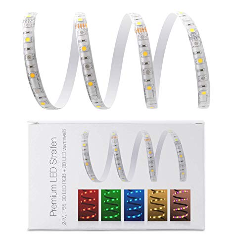 Premium 24V LED Streifen IP65 RGBW 2 x 30 LED/m 5050 2m von LED Universum