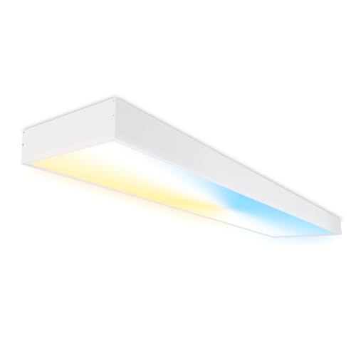 Smart Home LED Panel Deckenleuchte CCT 120x30cm variables weiß 2700-6500K 4800lm dimmbar inkl. Fernbedienung App-steuerbar Alexa Google Assistant Bluetooth WiFi Android iOS 1200x300x68mm Smart Home LED Panel Deckenleuchte CCT 120x30cm variables weiß 2700-6500K 4800lm dimmbar inkl. Fernbedienung App-steuerbar Alexa Google Assistant Bluetooth WiFi Android iOS 1200x300x68mm von LED Universum
