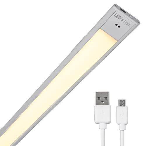 LED's light Unterbauleuchte 60cm Schrankleuchte 3W mit Sensor Akku USB-C dimmbar warmweiß neutralweiß kaltweiß Magnethalter von LED's light