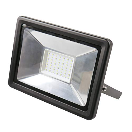 proventa® Außen-LED-Strahler 50 Watt, inkl. Steckverbindung und Schnellmontagebügel, 4.000 Kelvin, 3750 Lumen, IP65, Aluminium, LED-Lebensdauer 30.000 Stunden von LED's light