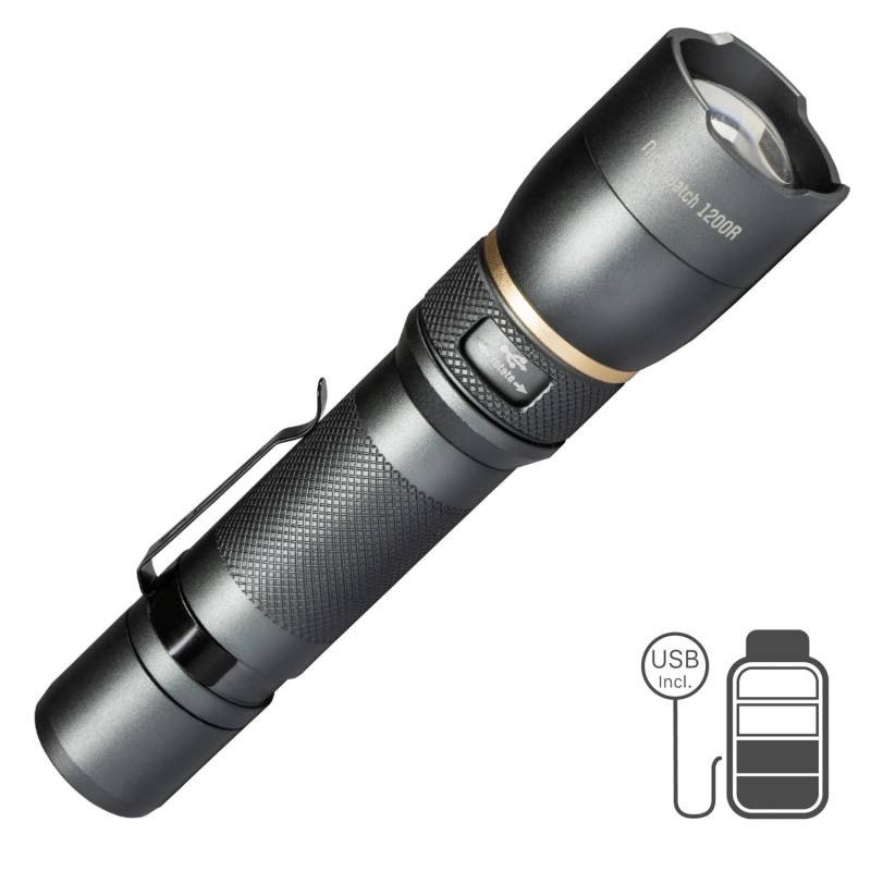 LED's Work Akku-Taschenlampe 1200lm 5000K IPX7 dimm- und zoombar von LED's Work