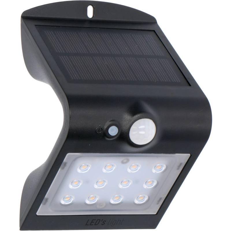 LED's Work Solar-Außenleuchte Flutlicht mit Sensor 1,5 W 220 lm 3.000 K Schwarz von LED's Work