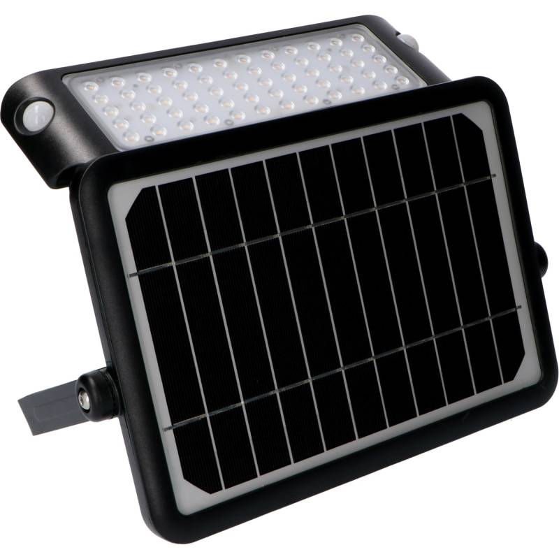 LED's Work Solar-Außenleuchte Flutlicht mit Sensor 10 W 1.080 lm 3.000 K Schwarz von LED's Work