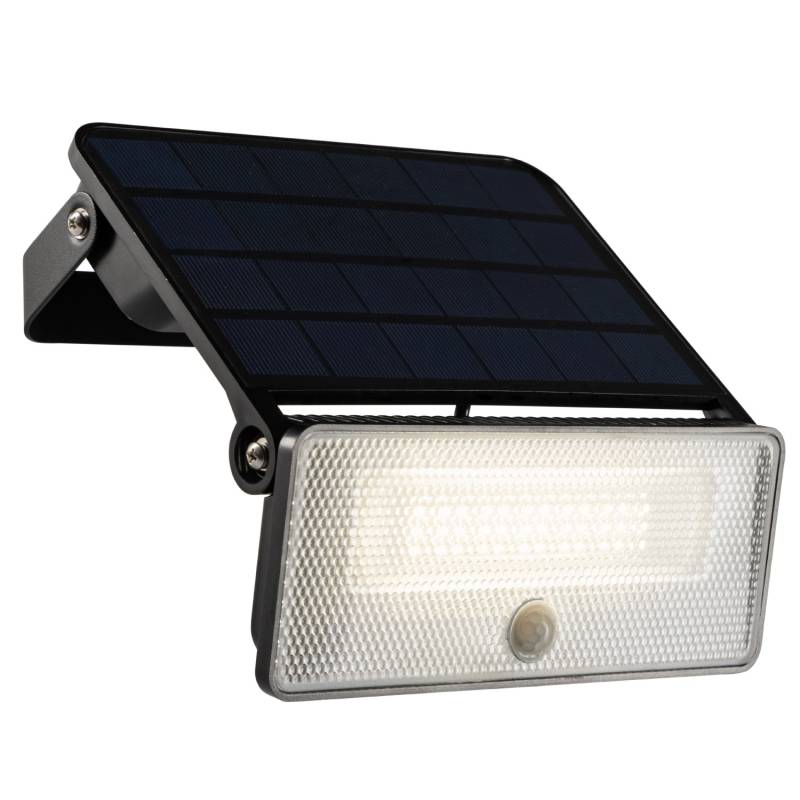 LED's Work Solar-Außenleuchte mit Sensor 12 W 1.600 lm 4.000 K IP54 Schwarz von LED's Work
