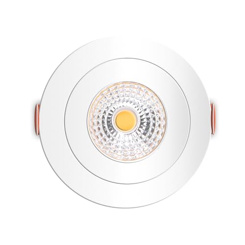 LED's light Pro 810538 LED Einbauspot weiß 4,5W dimmbar warmweiß 68mm CRI95 IP46 von LED's light Pro