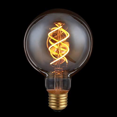 Edison Globe Filament-Birne dimmbar E27 4 Watt Doppelwendel 1.800 K extra-warmweiß 250lm G95 LED-Leuchtmittel Dekolampe Vintage Retro von LED's light