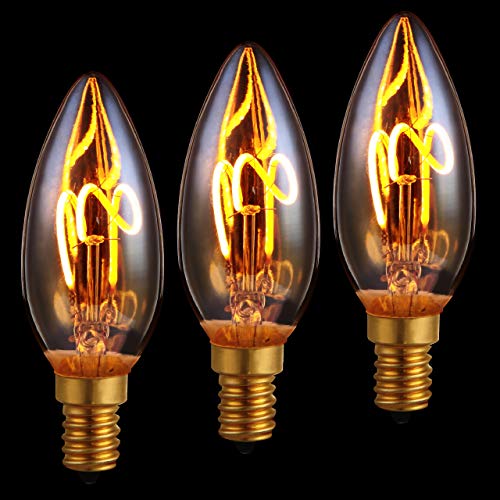 Edison LED-Filament-Kerze dimmbar E14 2,5 Watt Einzelwendel 1.800 K extra-warmweiß 136lm C35 LED-Leuchtmittel Dekolampe Vintage Retro 3-Pack Edison LED-Filament-Kerze dimmbar E14 2,5 Watt Einzelwendel 1.800 K extra-warmweiß 136lm C35 LED-Leuchtmittel Dekolampe Vintage Retro 3-Pack von LED's light