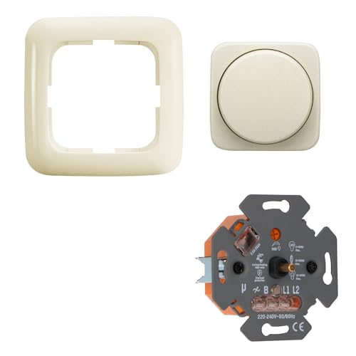 LED-Dimmer 3-250W als Komplettset mit BUSCH-DURO 2000 SI weiß von LED's light