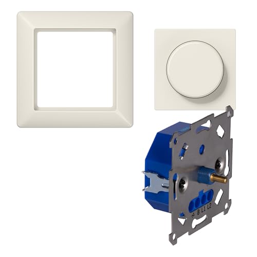 LED-Dimmer Universaldimmer 3-250W als Komplettset mit Jung AS 500 weiß Phasenanschnitt und Phasenabschnitt von LED's light