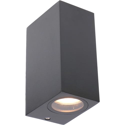 LED's light 1000661 Außen-Wandleuchte anthrazit 2x GU10 IP44 für LED und Halogen bis 35W von LED's light
