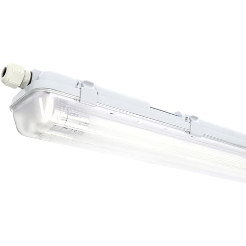 LED's light 2411201 Feuchtraumleuchte mit LED-Röhren 60 cm 2x 7,5W neutralweiß IP65 G13 von LED's light
