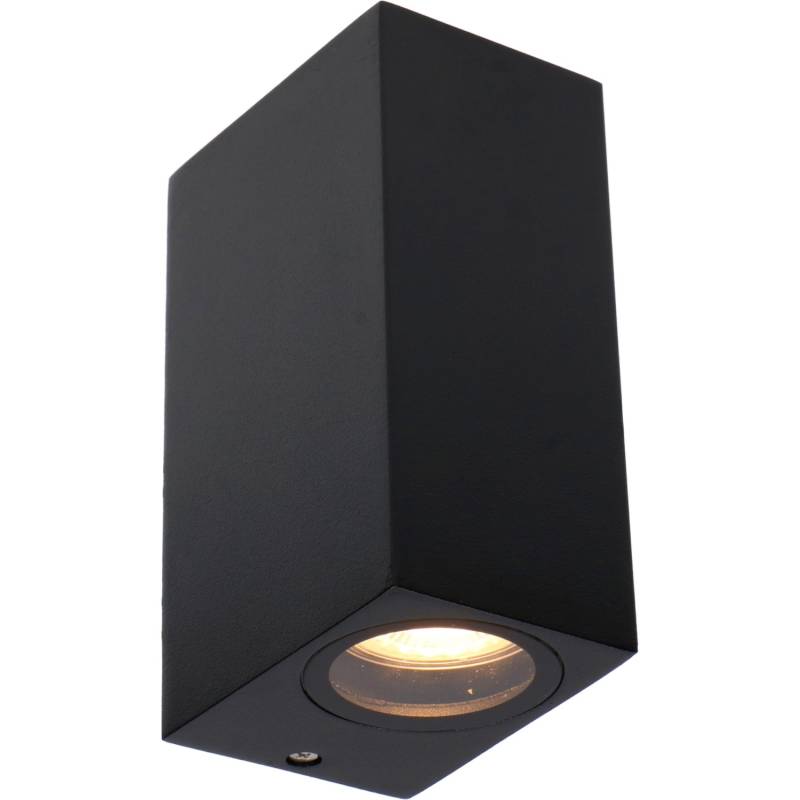 LED`s light Außen-Wandleuchte Eckig 2-flammig Schwarz von LED`s light