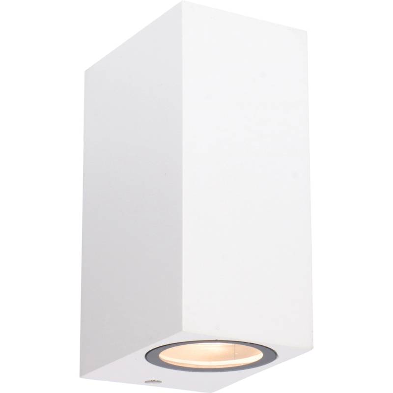 LED`s light Außen-Wandleuchte Eckig 2-flammig Weiß von LED`s light
