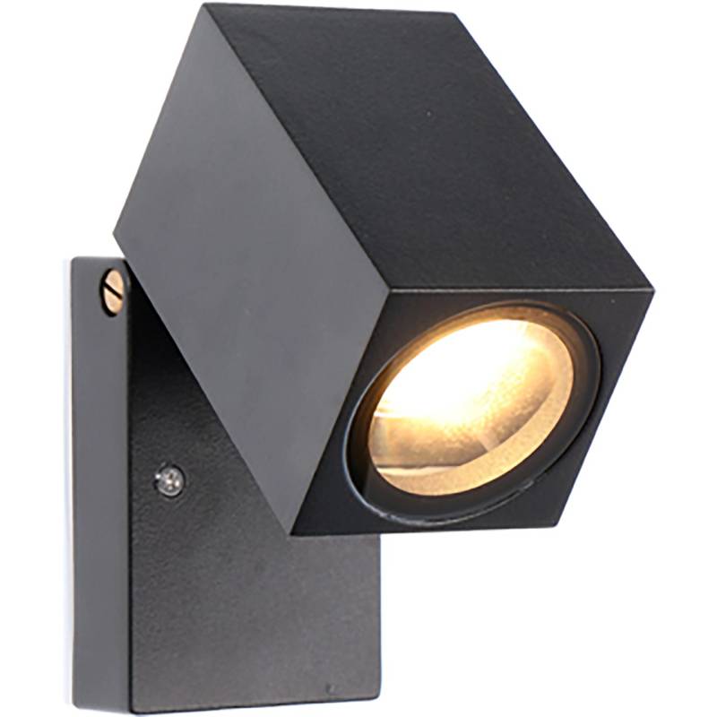 LED`s light Außen-Wandleuchte Eckig mit Beweglichem Kopf Schwarz von LED`s light