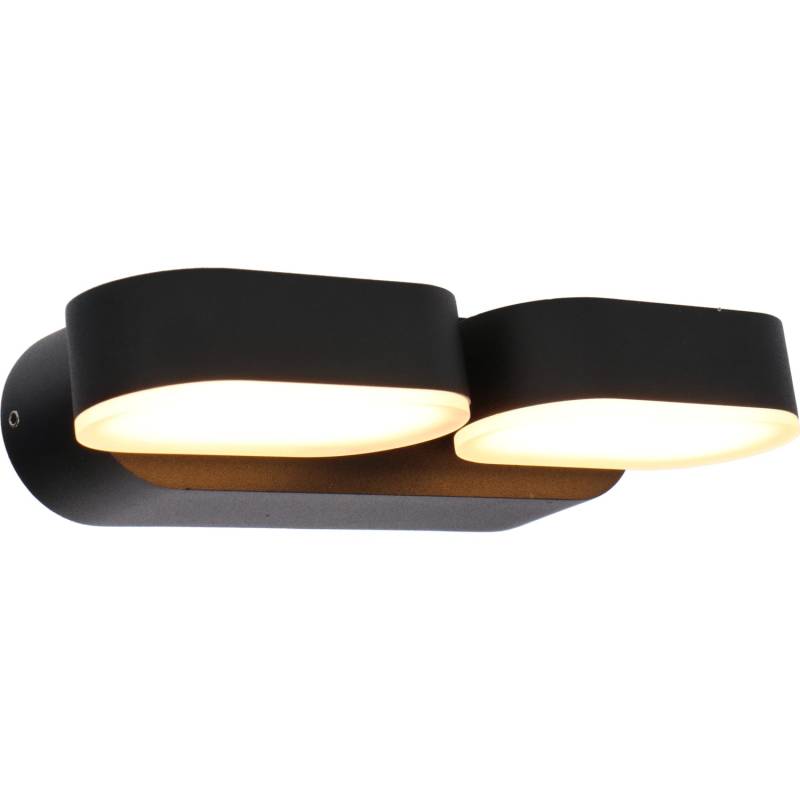 LED`s light Außen-Wandleuchte Oval 340° Schwarz von LED`s light