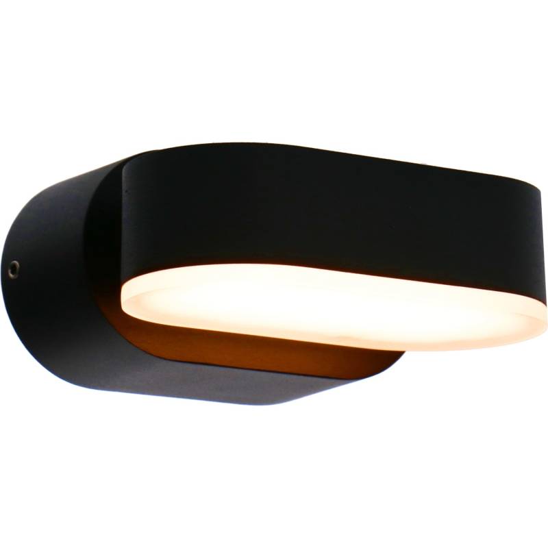 LED`s light Außen-Wandleuchte Oval Drehbar Schwarz von LED`s light