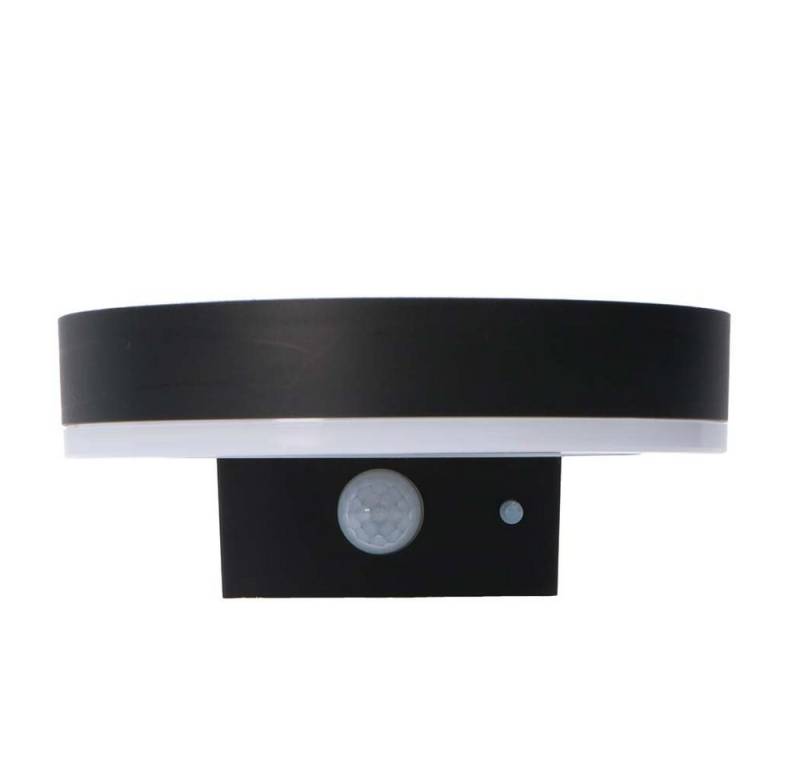 LED's light LED Außen-Wandleuchte 1000564_01 Solar LED-Wandleuchte, LED, schwarz mit Bewegungsmelder 6W warmweiß von LED's light