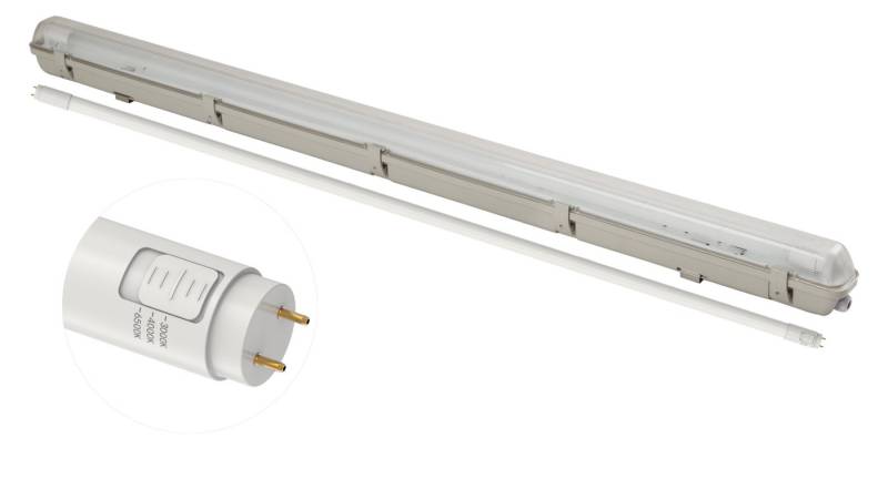 LED's light LED Deckenleuchte 2410202 LED-Feuchtraumleuchte, LED, 120 cm 18W CCT warm-neutral-kaltweiß von LED's light