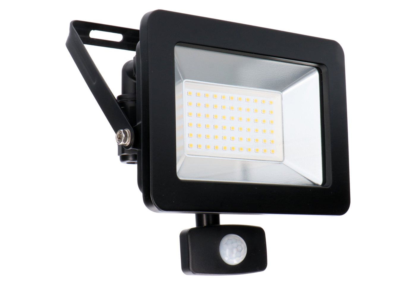 LED's light LED Flutlichtstrahler 0310716 LED-Außenstrahler, LED, mit Bewegungsmelder schwarz 50 Watt neutralweiß IP44 von LED's light