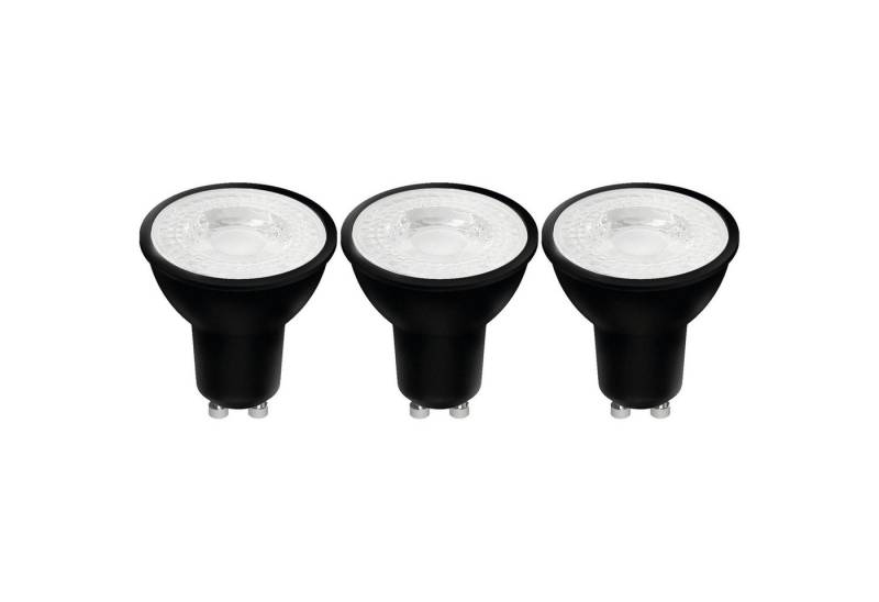 LED's light LED-Leuchtmittel 0620175 LED Spot, GU10, GU10 4,0W warmweiß Klar matt schwarz MR16 3-Pack von LED's light