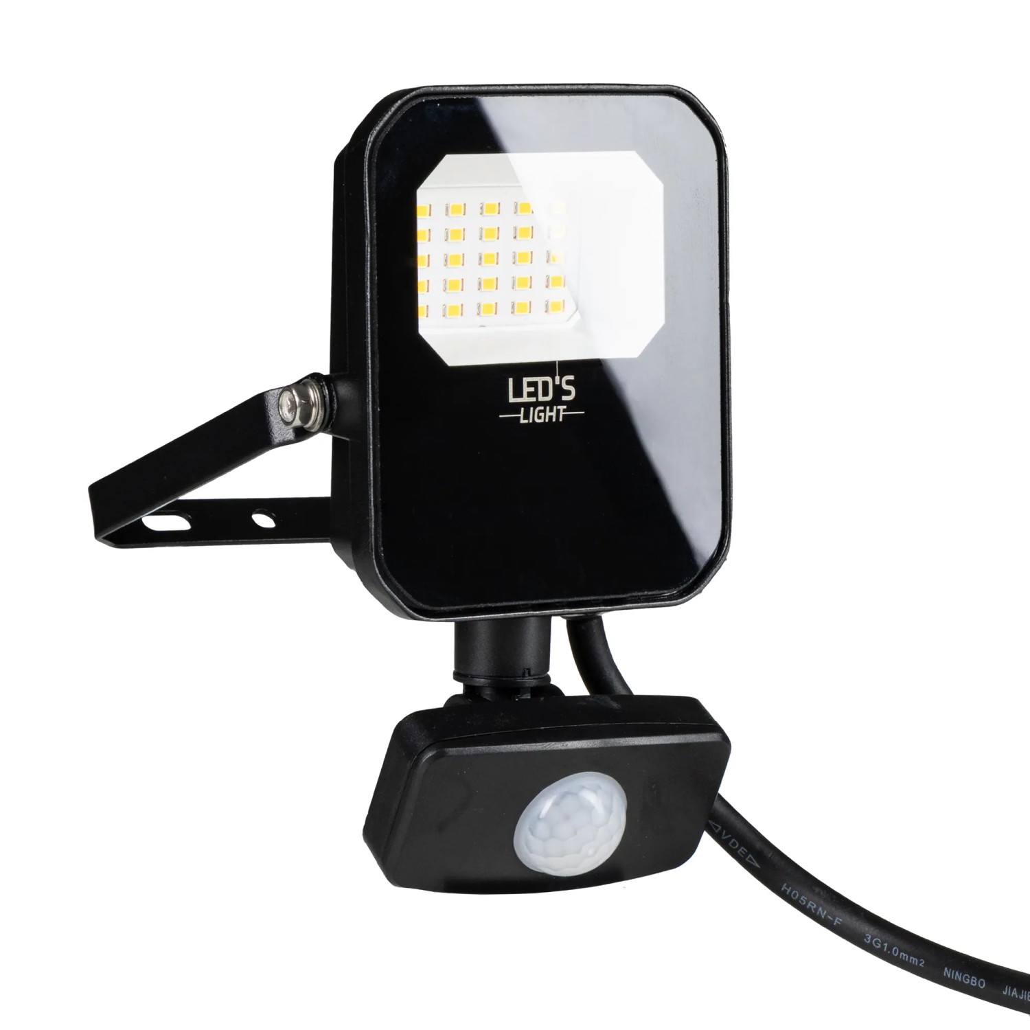 LED's light LED Wandstrahler 10W 1400lm 4000K IP65 IK06 Schwarz IK05 Sensor von LED`s light