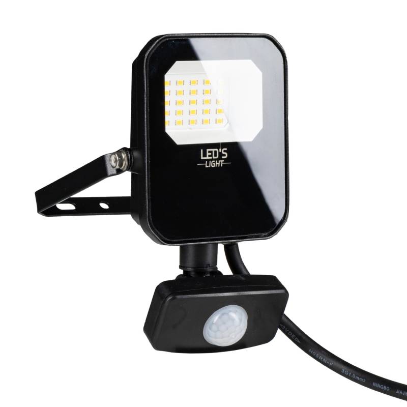 LED's light LED Wandstrahler 20W 2800lm 4000K IP65 IK05 Schwarz Sensor von LED`s light