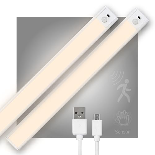 LED's light Unterbauleuchte 40cm Schrankleuchte 2W mit Bewegungssensor Winksensor Akku USB-C dimmbar CCT warmweiß neutralweiß kaltweiß Magnethalter - 2 Stück LED's light Unterbauleuchte 40cm Schrankleuchte 2W mit Bewegungssensor Winksensor Akku USB-C dimmbar CCT warmweiß neutralweiß kaltweiß Magnethalter - 2 Stück von LED's light