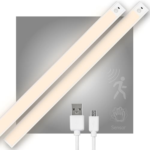 LED's light Unterbauleuchte 60cm Schrankleuchte 3W mit Bewegungssensor Winksensor Akku USB-C dimmbar CCT warmweiß neutralweiß kaltweiß Magnethalter - 2 Stück LED's light Unterbauleuchte 60cm Schrankleuchte 3W mit Bewegungssensor Winksensor Akku USB-C dimmbar CCT warmweiß neutralweiß kaltweiß Magnethalter - 2 Stück von LED's light