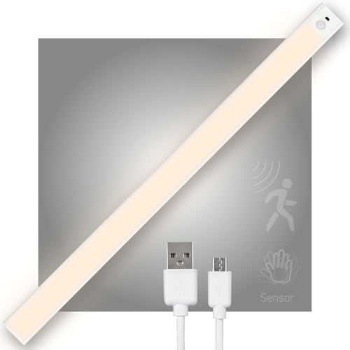 LED's light Unterbauleuchte 60cm Schrankleuchte 3W mit Bewegungssensor Winksensor Akku USB-C dimmbar CCT warmweiß neutralweiß kaltweiß Magnethalter von LED's light