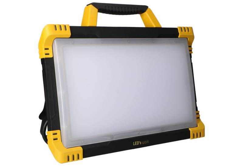 LED's work LED Arbeitsleuchte 0300832 LED-Baustrahler, LED, mit zwei Steckdosen 80W neutralweiß IK08 3m Zuleitung IP54 von LED's work