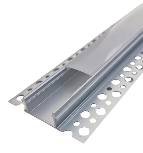 3x 200cm (6m) LED Alu Unterputz Trockenbau Profil Z6214 inkl. Abdeckung Opal matt 2000mm LED Schiene von LED24.cc