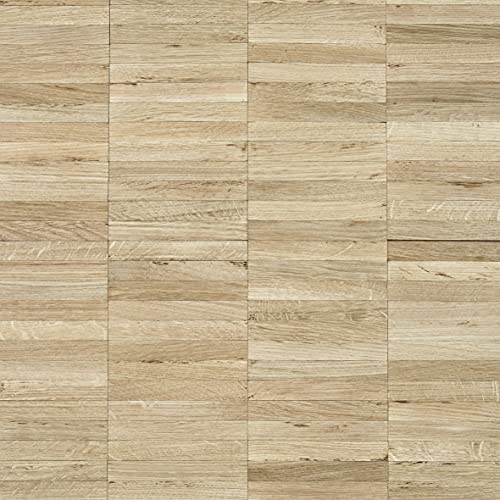 EICHE Mosaikparkett Natur Parallel, 1 qm 8 mm unbehandelt Massivparkett von Leda