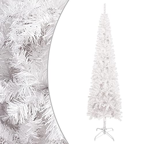 Schmaler Weihnachtsbaum weiß 180 cm, mit Farbe: weiß von LEDAMP