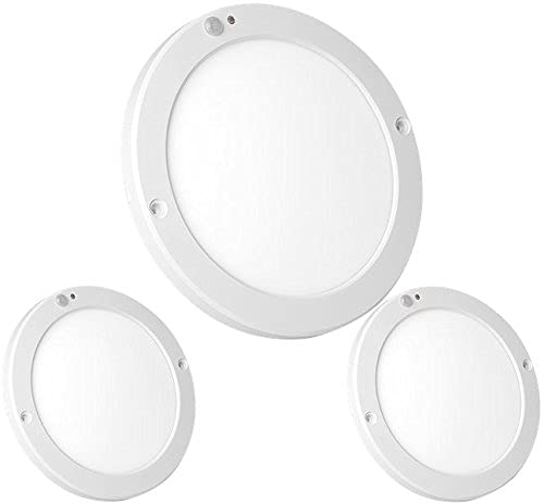 3er-Set LED Aufbaupanels 18 Watt Ultra Flach - Mit Bewegungsmelder - nur 1,8 cm - Rund - LED Panel - Warmweiß - Aufbauleucht Flach von LEDANDO