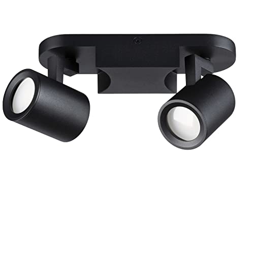 LEDANDO LED Deckenleuchte Nirual 2-flammig - schwarz - GU10 - Spotleuchte - Spots - Deckenspot - Deckenstrahler von LEDANDO