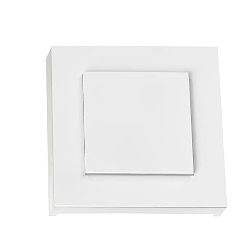 LEDANDO LED Treppenbeleuchtung DUPLEX Weiß aus Aluminium in eckig für Schalterdoseneinbau 68mm - Warmweiß 3000K - Farbe weiß [Stufenbeleuchtung - Wandbeleuchtung - indirekt] von LEDANDO