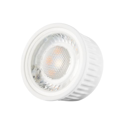 LEDANDO NEU LED SPOT 5W mit dimmbarer Farbtemperatur - 1800-3000K warmweiß - 60° Abstrahlwinkel - 50W Ersatz - extra flach - stufenlos dimmbar [5W LED Strahler Ultra warm DIM TO WARM flat spot] von LEDANDO