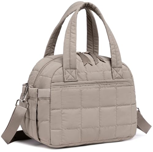 LEDAOU isolierte Lunch-Box Frauen wiederverwendbare Lunch-Tasche Cord Mittagessen Tote Handtaschen auslaufsichere thermische Kühler Mittagessen Fall große Kapazität (Grau Violett) von LEDAOU
