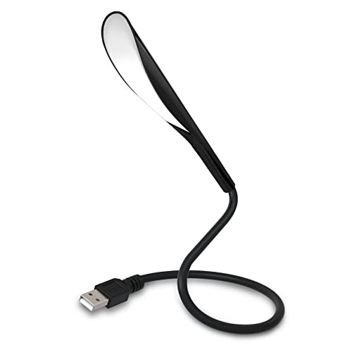 LEDBOKLI USB Lampe Dimmbare USB Licht, 2.8W Flexible Tastatur Licht für PC Computer 14 LED Perle, weißesLicht, 3 Stufig Einstellbare Helligkeit, EIN/Aus Touch Schalter, für Laptop, Powerbank, Schwarz von LEDBOKLI