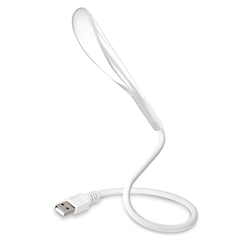 LEDBOKLI USB Lampe Dimmbare USB Licht, Flexible Tastatur Licht für PC Computer 14 LED Perle, weißesLicht, 3 Stufig Einstellbare Helligkeit, EIN-/Aus Touch Schalter, für Laptop, Powerbank, Weiß von LEDBOKLI