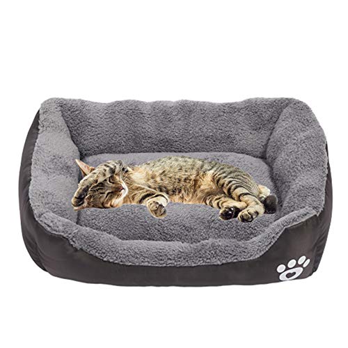 LEDDP HundeköRbchen Hundebetten Hundebett Kleine Hunde Hundebett Waschbar Hundebett Flauschig KatzenköRbchen Katzen Kissen Katzen Schlafplatz for Haustier Katze Brown,Medium von LEDDP