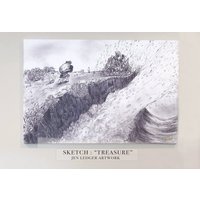 Schatz X-Large | 20 "X 30 " Leinwand Kunstdruck | Skizze Von Jen Ledger von LEDGERARTWORK