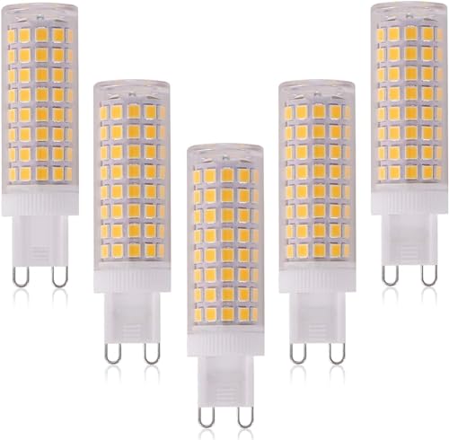 LEDGLE 10W G9 LED Lampen Warmweiß 3000K Kein Flimmern, Nicht Dimmbar, 900LM ersetzt 100W Halogenlampen, 5er Stück von LEDGLE