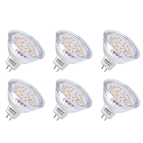 LEDGLE 3.8W GU5.3 MR16 LED Spots Lampe Warm Weiß Reflektor ersetzt 50W Halogenlampe 21LEDs Strahler 12V GU 5.3 LED Leuchtmittel 6Pcs LEDGLE 3.8W GU5.3 MR16 LED Spots Lampe Warm Weiß Reflektor ersetzt 50W Halogenlampe 21LEDs Strahler 12V GU 5.3 LED Leuchtmittel 6Pcs von LEDGLE