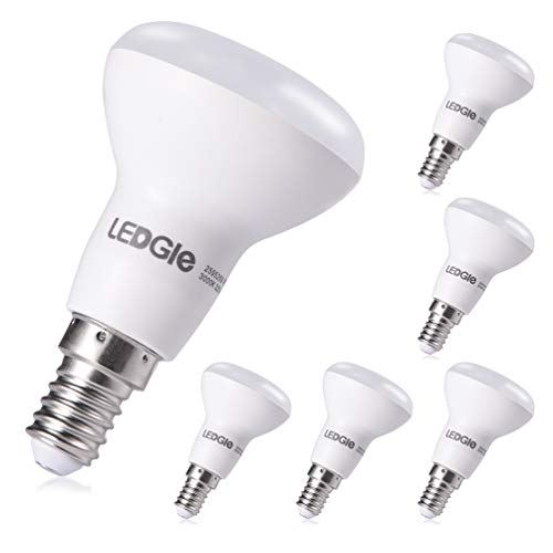 LEDGLE 6W E14 LED Lampe Warm Weiß 3000K E14 LED Glühbirnen Nicht Dimmbar, Ersetzt 50W Traditionelle Energiesparlampe, 120 ° Abstrahlwinkel, 6Pcs von LEDGLE