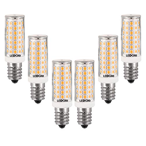 LEDGLE 8W E14 LED Dimmable Lampe, 88 LEDs 700lm Lampen, Warmweiß 3000K, Kein Flackern Weitwinkel, 80W Traditionelles Lampenäquivalent, 6er-Pack von LEDGLE