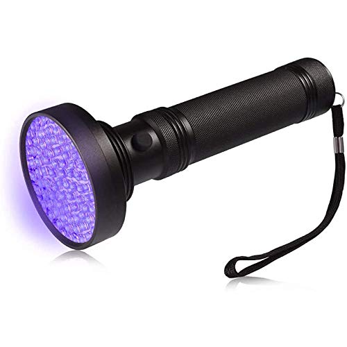 LEDGLE UV Schwarzlichtlampe Taschenlampe mit 100 LEDs Schwarzlicht Licht Haustiere Urin Detektor für Eingetrocknete Flecken Ihrer Hunde, Katzen und Nagetiere auf Teppichen, Vorhänge, Gardinen, Möbel von LEDGLE